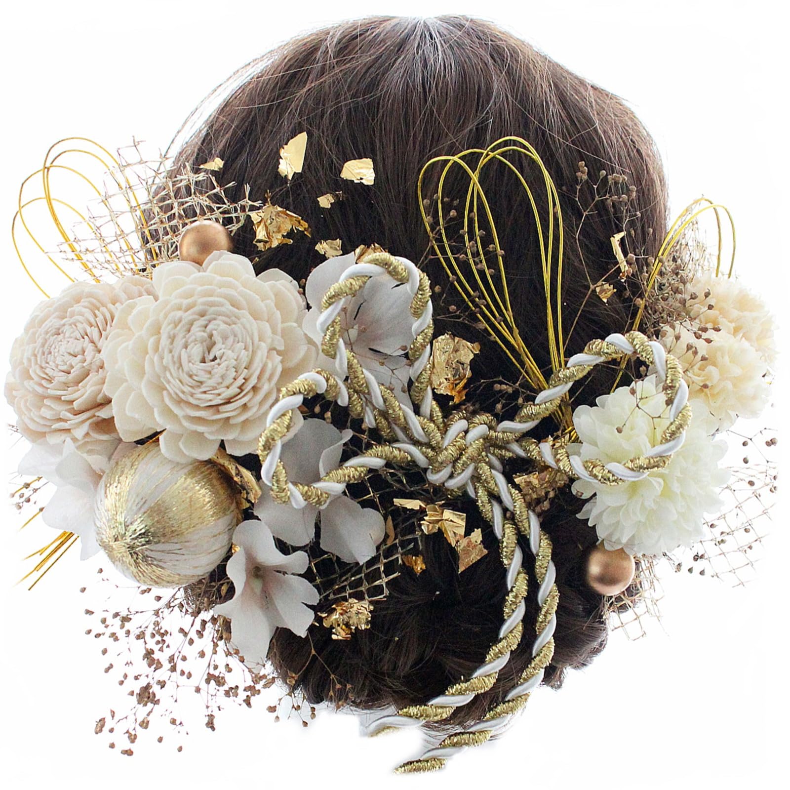 

Perfect for and this elegant tulle hair accessory will look great with a yukata or 680 coming-of-age ceremonies, graduations, weddings, furisode!