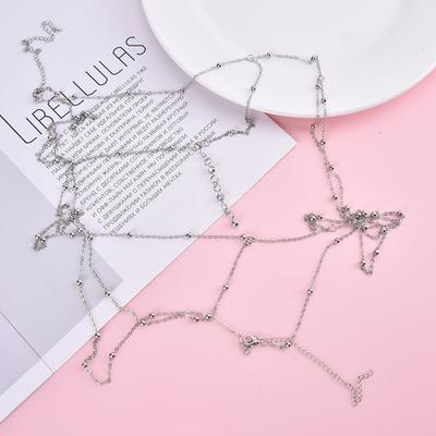 Metal Ladies Body Chain Sexy Style Hollow Bikini Ladies Breast Chain Body Chain