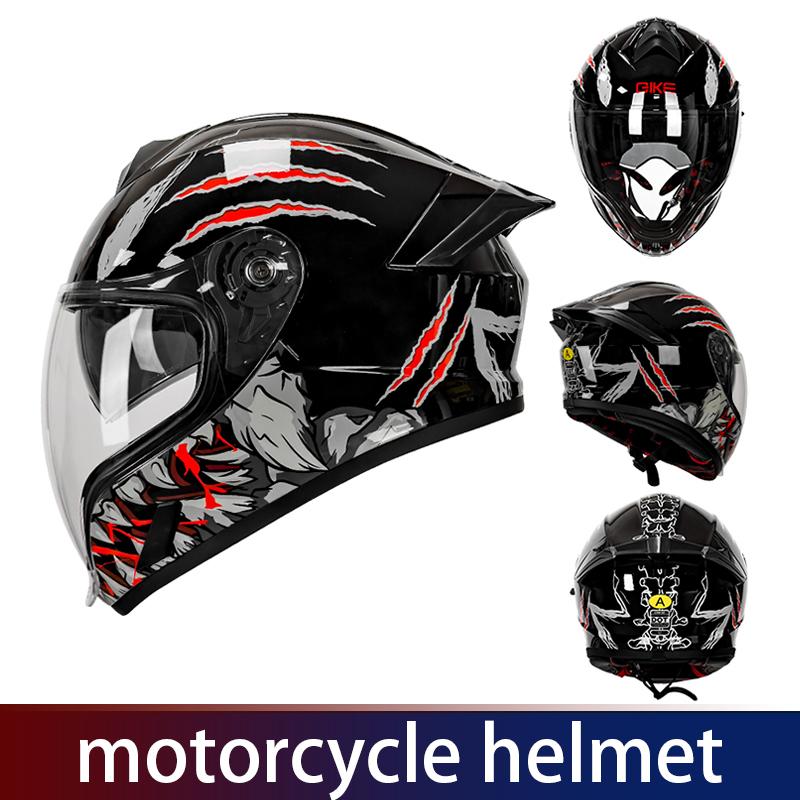 Drinking helmet, motorcycle helmet, uncovered helmet, men's and women's double mirrors, all-weather winter helmet, 3C and DOT do