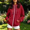 Women's Casual Long Sleeve Hooded Jacket for Everyday Wear