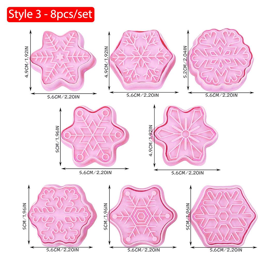 4 Style Christmas Cookie Cutter  Biscuit Mold Pastry Pressing Cookie Stamp Baking Mold Pastry Tools