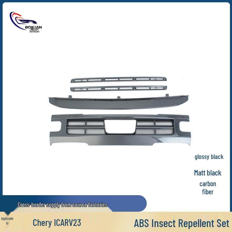 

Insect Net Front Air Intake Grille Radiator Cover for Chery ICAR V23 Matte Black ABS Insect Net Set