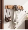 Solid Wood No-Drill Coat Hook & Wall Art for Entryway