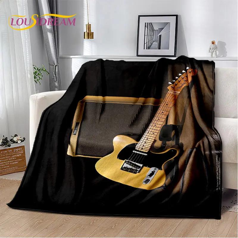 Classical Guitar Electric Guitar Soft Plush Blanket,Flannel Blanket Throw Blanket for Living Room Bedroom Bed Sofa Picnic Cover