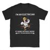 Men's Chicken I'm an Electrician If I Dance Without Music T-Shirts  Cotton Top Tees Short Sleeve T-Shirt Round Neck Tee Shirt