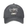 Vintage EMC Math Heart Physics Formula Science Baseball Cap Unisex Distressed Cotton Sun Cap Nerd Outdoor Running Soft Hat Cap