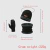 Three-piece Knitted Hat Winter Warm Hat Non-slip Touch Screen Gloves Piled Thickened Wool Scarf Hat