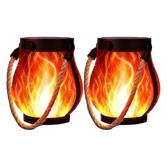Weihnachtsflammenlaterne Seil LED Lichterkette mit automatischer Ein/Aus-Funktion Wasserdichte Outdoor-Hängelaterne für Camping Gartenparty