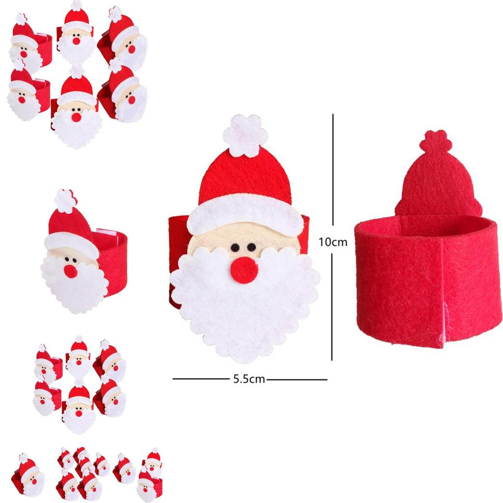 Christmas Decorations 3d Santa Claus Non-woven Tablecloth Set For Hotels And Dining Tables In Stock