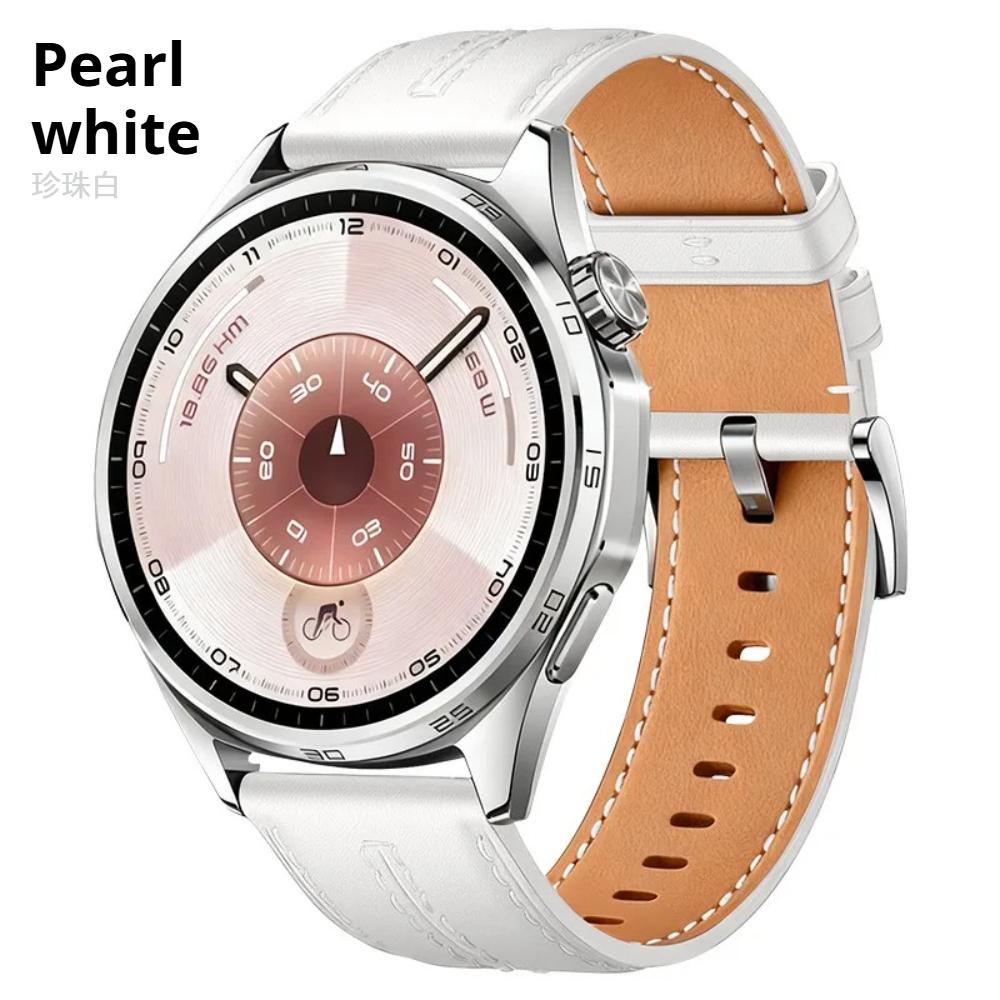 

Офіційний 22-мм ремінець з композитної шкіри для Huawei Watch GT6 Pro 46mm Діловий ремінець на зап ястя для Huawei Watch GT6/5/4/3 Ремінець для годинника Universal 22mm Width білий