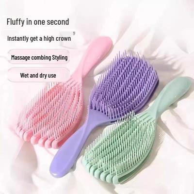 Eight-Claw Large Paddle Brush for Fluffy Women's Curls