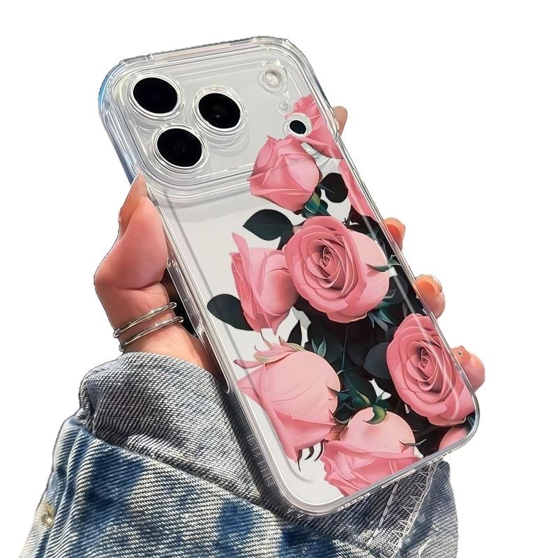 Niche rose for iphone17promax mobile phone case apple 16/14pro Japan and Korea 13/12/15/11x