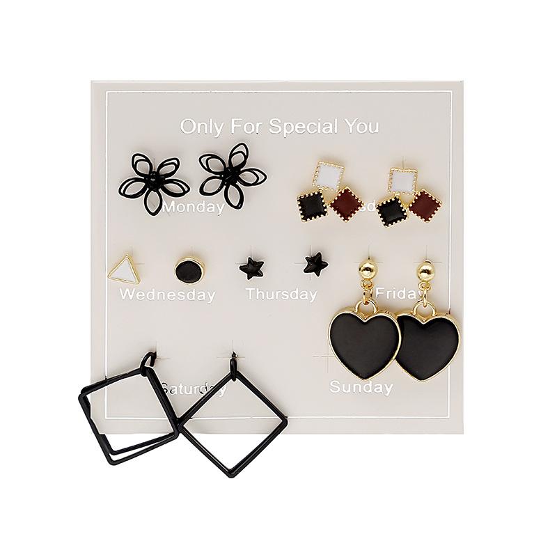 

Cartoon Contrasting Colors Cute Duckling Various Irregular Card Earrings Jewelry