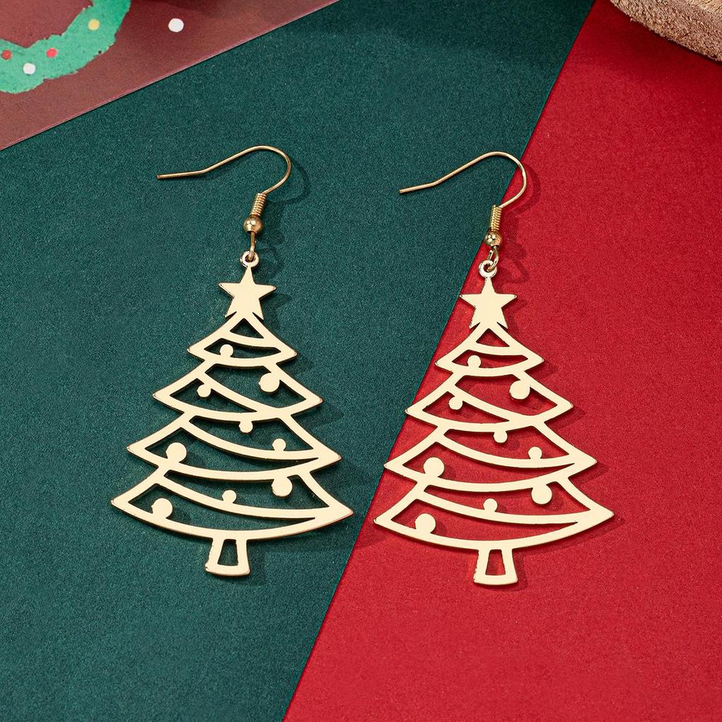 2024 European-American Creative High-End Christmas Tree Dangle Earrings