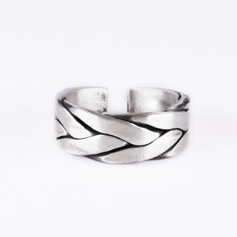HARANG HR 220R_Silver Flat Braid Ring