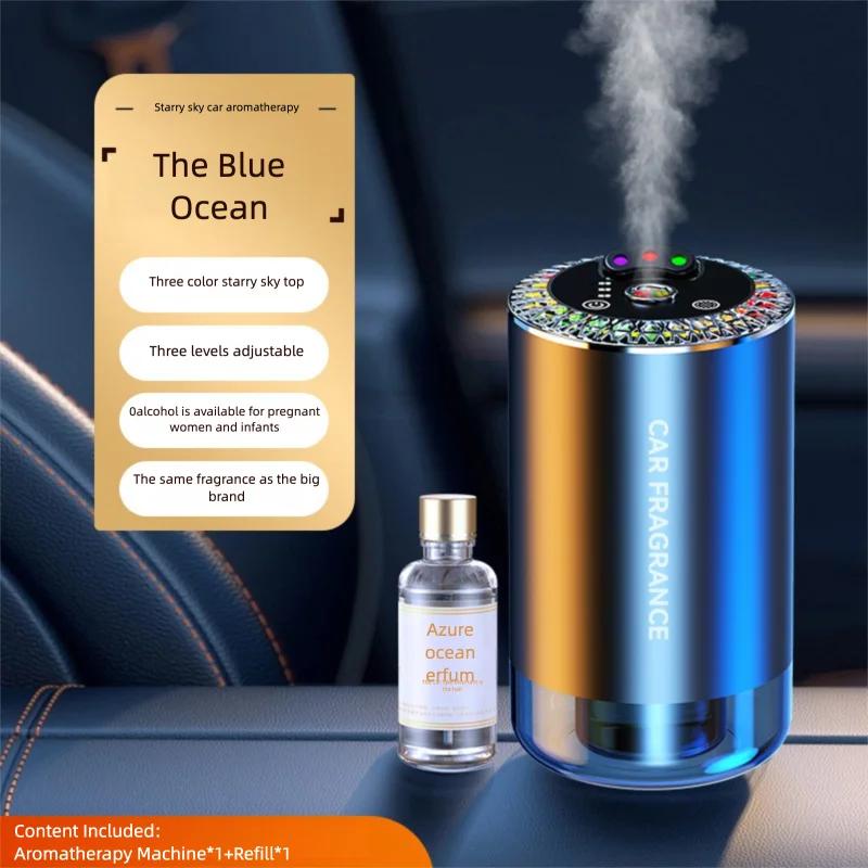 

3-Color Starry Sky Car Aromatherapy – Intelligent Spray Automatic Air Freshener, Multifunctional Car Interiors Perfume Diffuser Ocean(3Color)