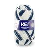 Opal KFS Kesennuma Zebra Sock Wool Yarn, 4-ply, Blend, KFS275.Blue, Ivory/Navy