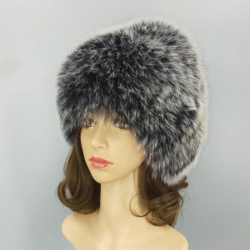 Новая осенне-зимняя повседневная толстая теплая эластичная шапка для женской меховой шапки