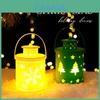 Nordic Style Christmas Candle Lantern With Led Small Light For Holiday Decor