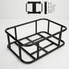 Black Metal Rear Bike Cargo Basket Practical with Quick-Release