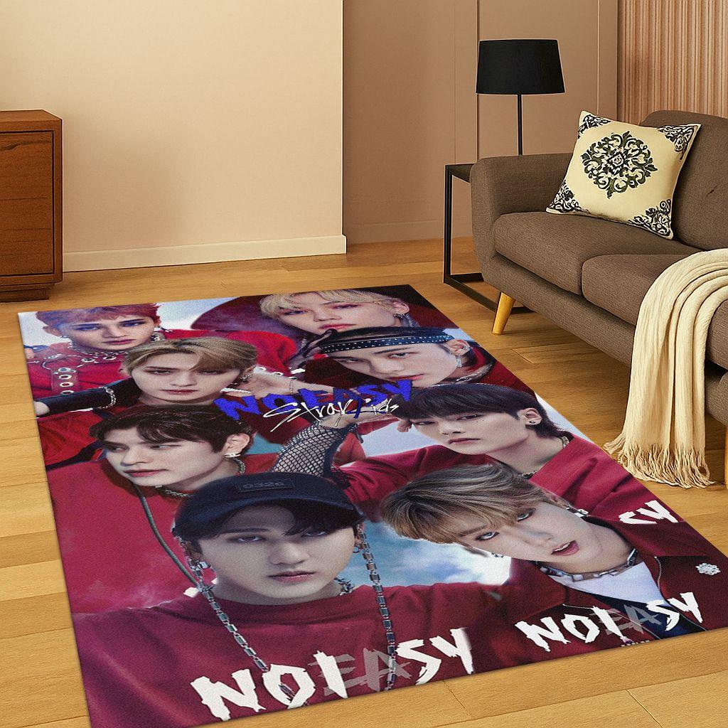 Kpop Star S-Stray Kids Hyunjin Carpet Rug for Bedroom Living Room Sofa Home Doormat Home Decor,Area Rug Non-slip Floor Mat Gift