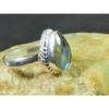 Natural Labradorite 925 Sterling Silver Pear Handmade Vintage Ring US-6.5 MK-59