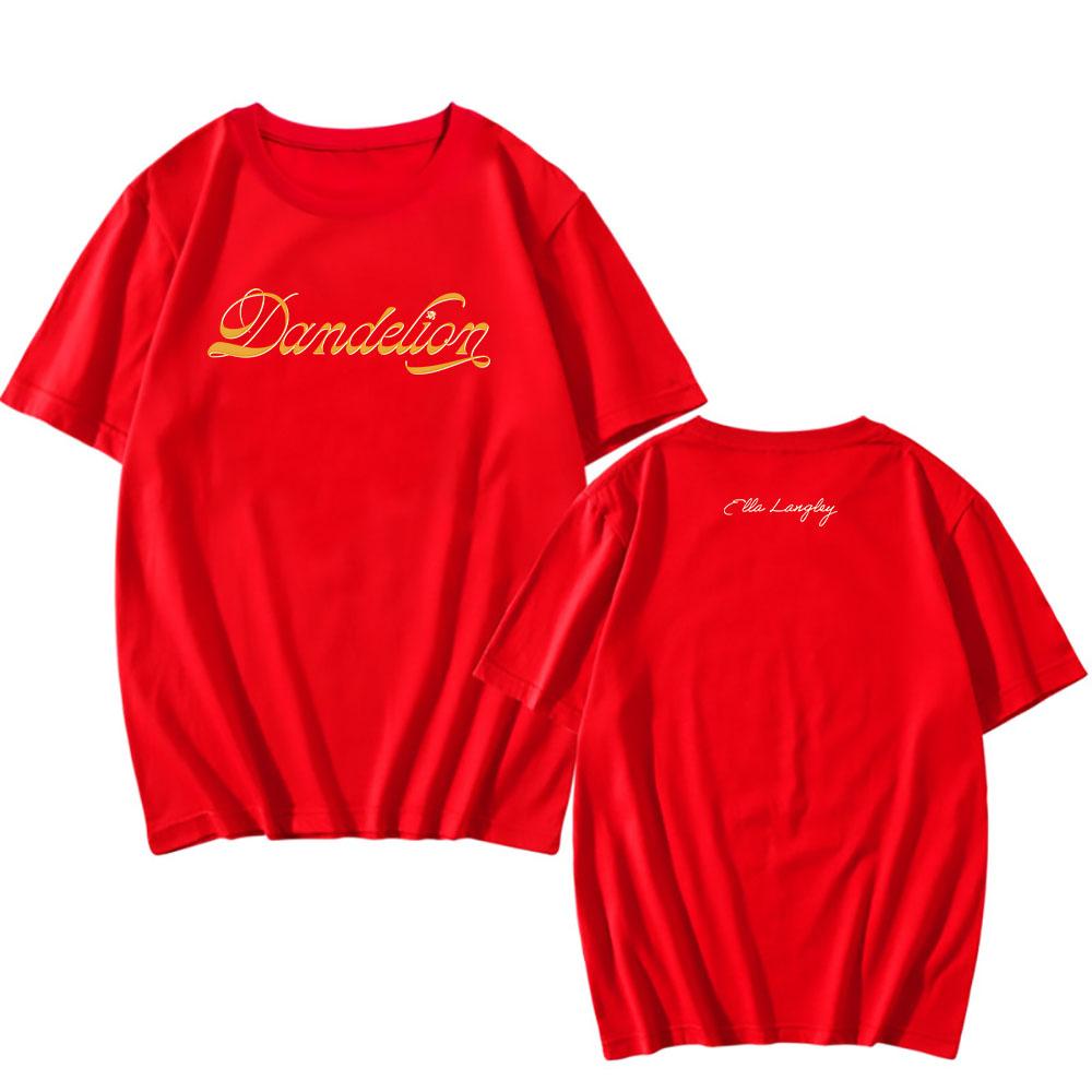 

Ella Langley Dandelion Tees Album Design Graphic Merch Print Clothing Short Sleeve 100%Cotton Men/Women T-shirt Band T-shirt summer Tops XS червоний