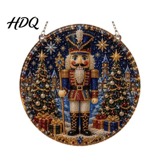 Home Decoration Ornaments Christmas Faux Pearl Art Hanging Ornament Kit Acrylic Glowing Holiday Decor Garden for Tree Window DIY Festive Pendant