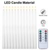 6/12Pcs LED Flameless Taper Candles Lights Battery Powered Flickering Flameless LED Taper Candles Light for Home Wedding Party