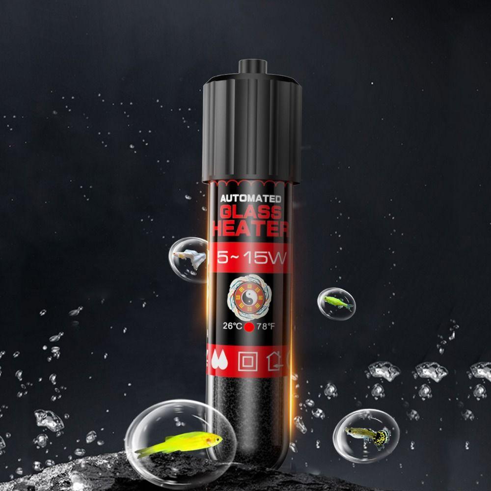 5/10/15W Mini Heating Rod Automatic Aquarium Heater Thermostat Heater  Fish Tank