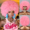 Perucă sintetică afro pentru femei la modă pufă, creț și creț, fibră naturală, cosplay, uzură zilnică, perucă pufoasă și ondulată