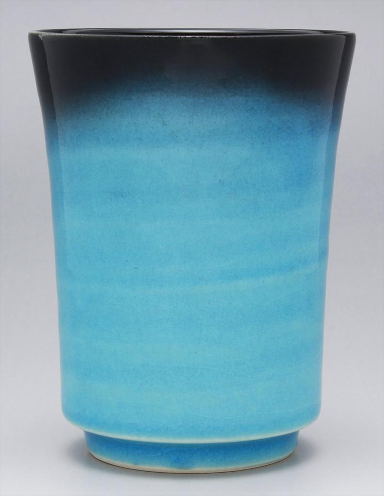 Mino Higashiyama Stylish Japanese Made in Product ware, Kiln, "Turquoise" Teacup, Capacity Approx. 190ml, Diameter Approx. 7cm, Height Approx.