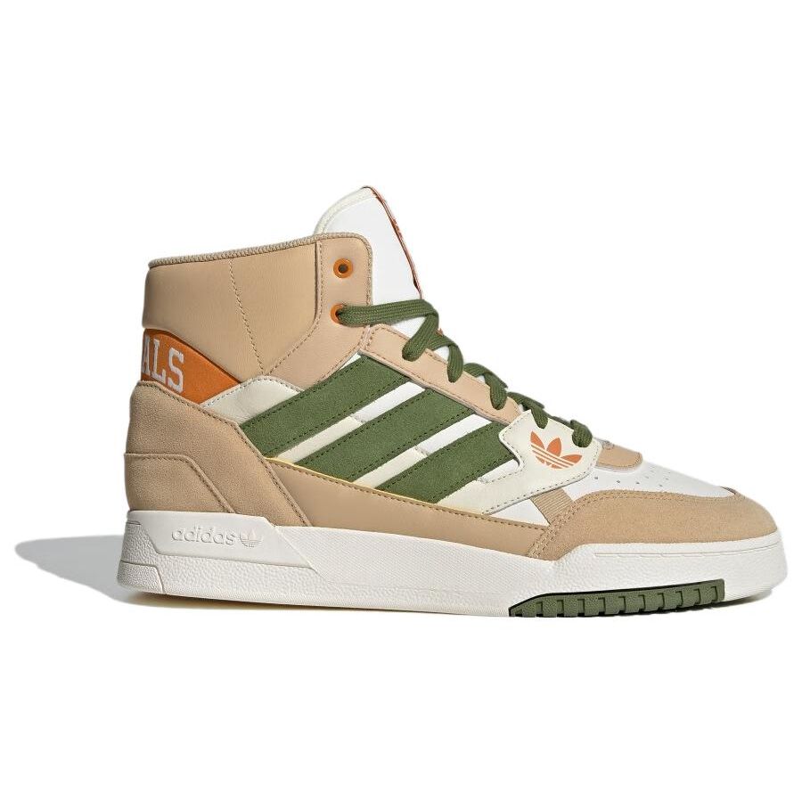 Adidas Originals Drop Step Se Suede Comfortable Versatile Durable High-Top Sneakers Unisex Sneakers White Green ID1001