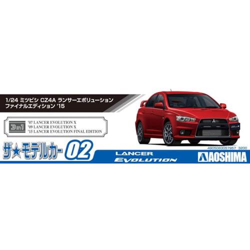 Aoshima Bunka Kyozai (AOSHIMA) 1/24 The Model Car Series No. 02 Mitsubishi CZ4A Lancer Evolution Final Edition 2015 Plastic Model