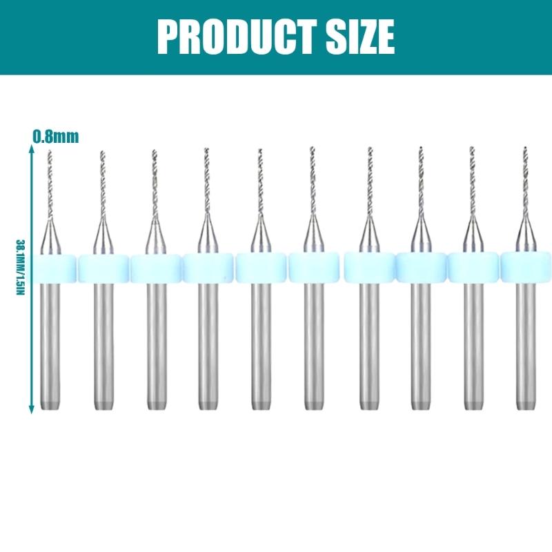 10Pieces PCB Spirals Grooves Drill Bits for Engraving and Precise Circuit Board Work Soft Materials Drilling Accessories