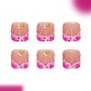 24Pcs 3D Star False Toenails Pearls Shine Coating Plastic Nail Art For Women Long Comfort Multipurpose