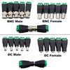 Female Male DC BNC Connector 5.5x2.1mm DC Jack Power Audio Adapter Electrical Wire Converter For RGB LED Strip Light CCTV Camera