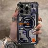 Hot New M20 Circuit Lable Plating Phone Case For iPhone 16e 16 15 14 13 12 11 Pro Max XR XSMax Plus Anti-Fall Airabag Back Cover