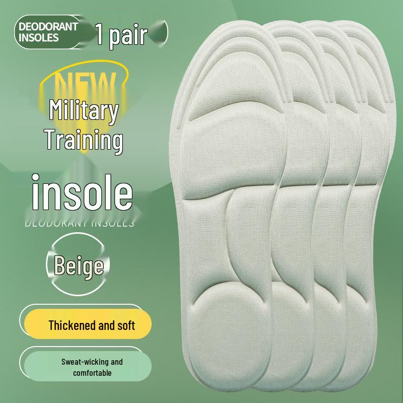 Military Training Soft Sole Insoles - Anti-Fatigue, Odor-Resistant, 5D Massage for Comfort & Support