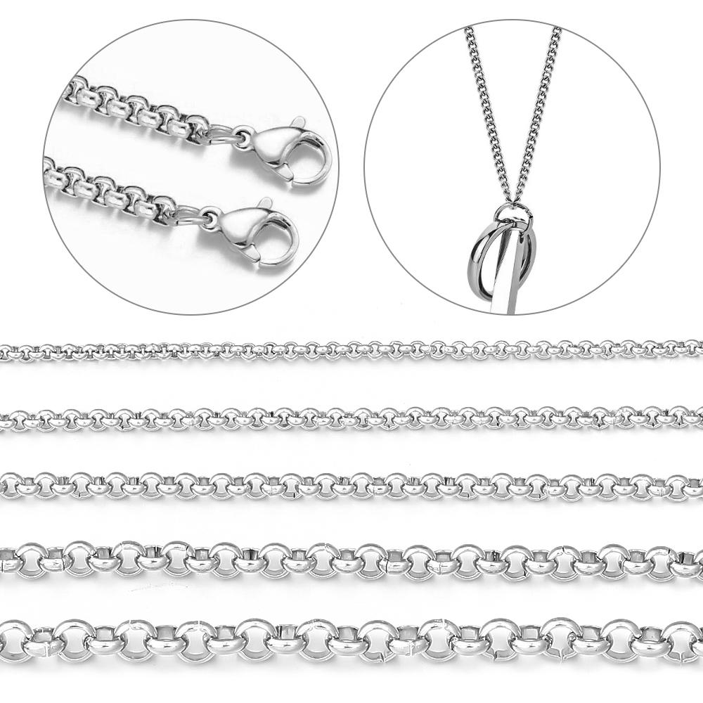 5 Yards/Los Edelstahlketten O-förmige Ketten Großhandelsgliederketten Für Schmuckherstellung DIY Halskette Armband Ketten Zubehör