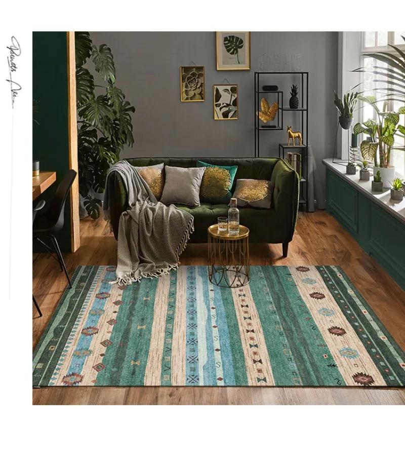 American Moroccan Bedroom Decor Bedside Carpet Washable Carpets for Living Room Nordic Ethnic Lounge Rug Soft Non-slip Floor Mat