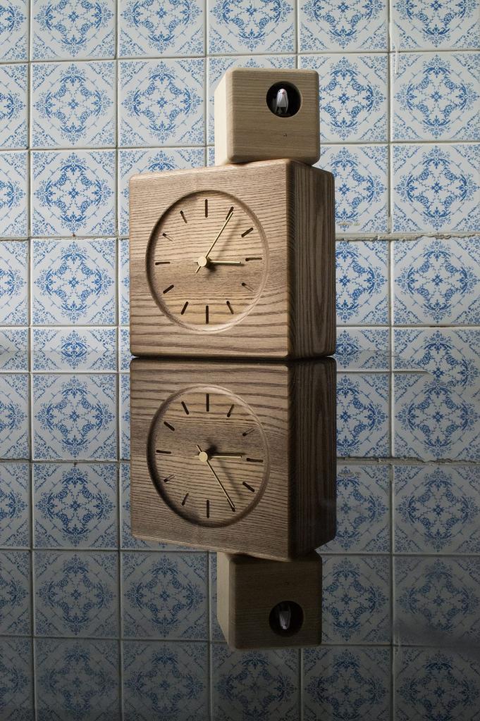 Lemnos Cubist Cuckoo Clock, Analog, B, GTS19-04, Brown and Natural, 18.6cm W x 27.6cm H x 10.6cm D