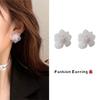 Nuevos Pendientes de Moda con Diseño Dulce, Flor de Esmalte Azul y Rosa, Lujo Ligero, Gama Alta, Regalos de Fiesta para Mujeres, Joyería