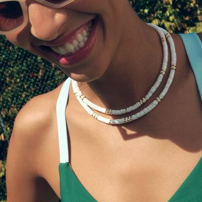 Beach Vibes Muschelperlenkette – Natürlicher Boho-Schmuck für Damenmode