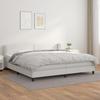 3127272 vidaXL Divan Bed with Mattress White 200x200cm Faux Leather