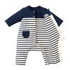 MIKI HOUSE Baby Coverall Romper for Boys and Size Navy Girls, 80cm, Blue, 43-1201-384