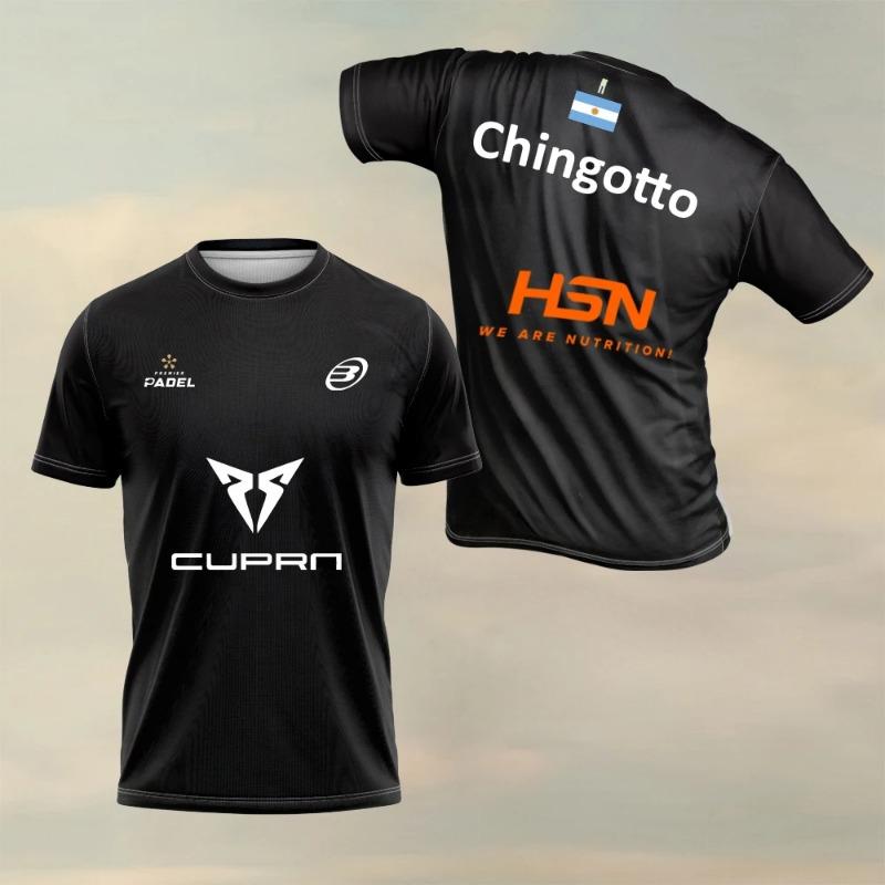Nueva Camiseta Deportiva de Pádel Transpirable de Manga Corta Colección Fitness Ropa de Pádel Verano Secado Rápido Manga Corta Top Masculino Street