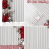 Flat Printing Curtain Christmas Poinsettia Elegance Digital Printed Polyester Drapes Festive Wall Decor Use Art Set Of 2 Made Washable