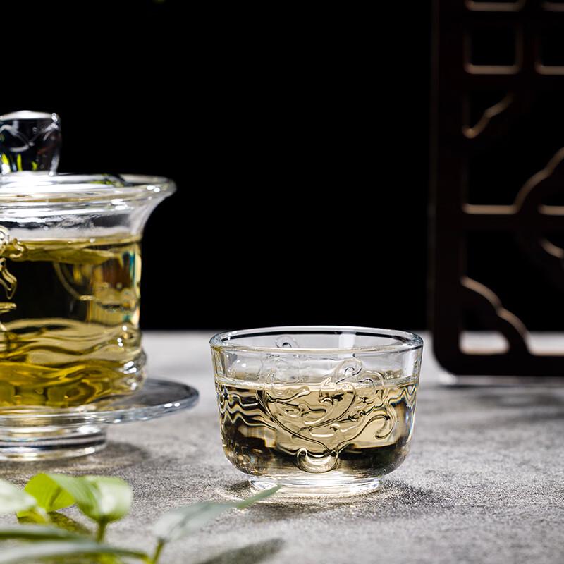 Shanchongshan Ruyudesui 8-Piece Sodium-Calcium Glass Tea Set