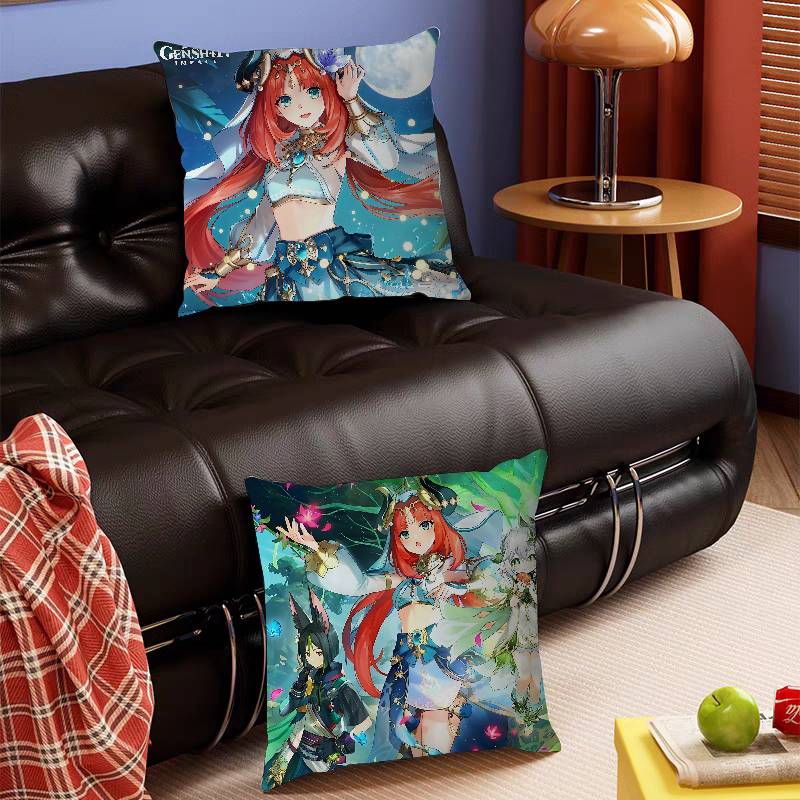 Anime-Charaktere -N-Nilous Kissenbezug Abnehmbarer Waschbarer Kissenbezug – Ganzjährig Weiches Leinen